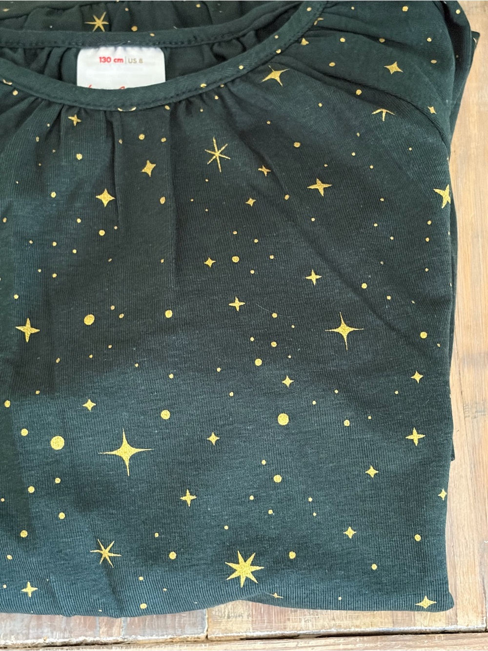 Hanna Andersson Green Tiered Holiday Sparkle Star Dress ✨🎄🆕 - Picture 3 of 10